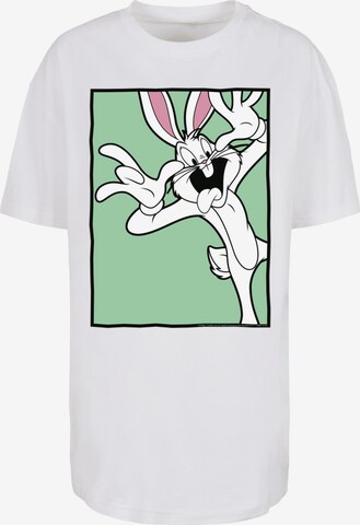 F4NT4STIC T-Shirt 'Looney Tunes Bugs Bunny Funny Face' in Weiß: predná strana