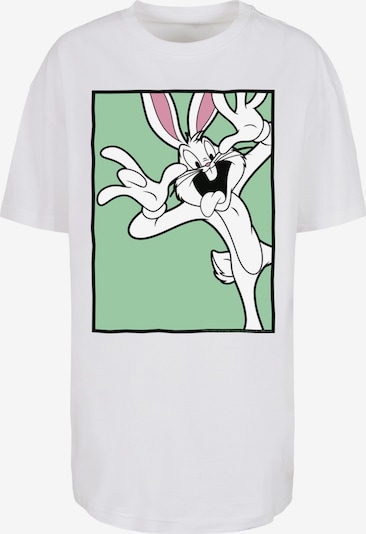 F4NT4STIC T-Shirt 'Looney Tunes Bugs Bunny Funny Face' in mint / altrosa / schwarz / weiß, Produktansicht