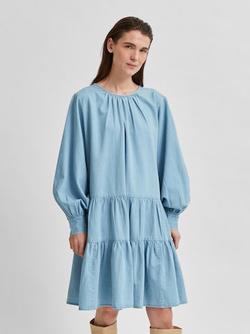 Robe SELECTED FEMME en bleu : devant