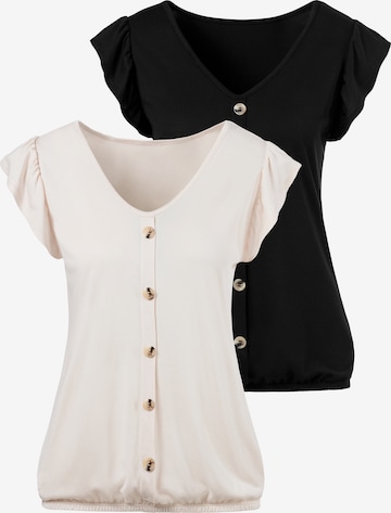 LASCANA Shirt in Black: front