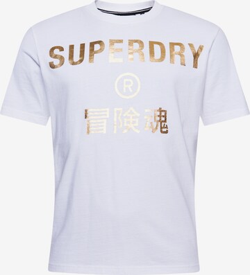 T-Shirt Superdry en blanc : devant