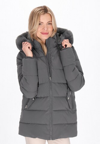 Usha Winter Coat in Grey: front