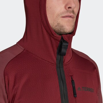 ADIDAS TERREX Athletic Fleece Jacket 'Tech Flooce' in Red