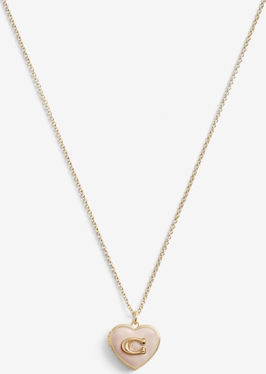 COACH Necklace in Gold / Pink, Item view