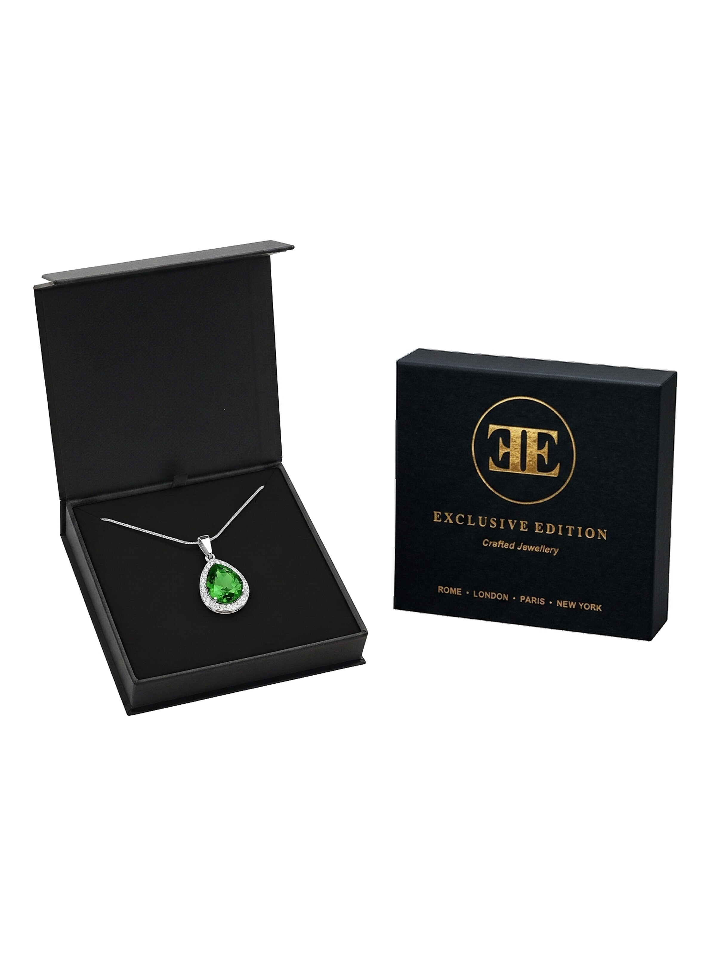 EXCLUSIVE EDITION Řetízek 'Agidel adorned with Swarovski crystals' – zelená