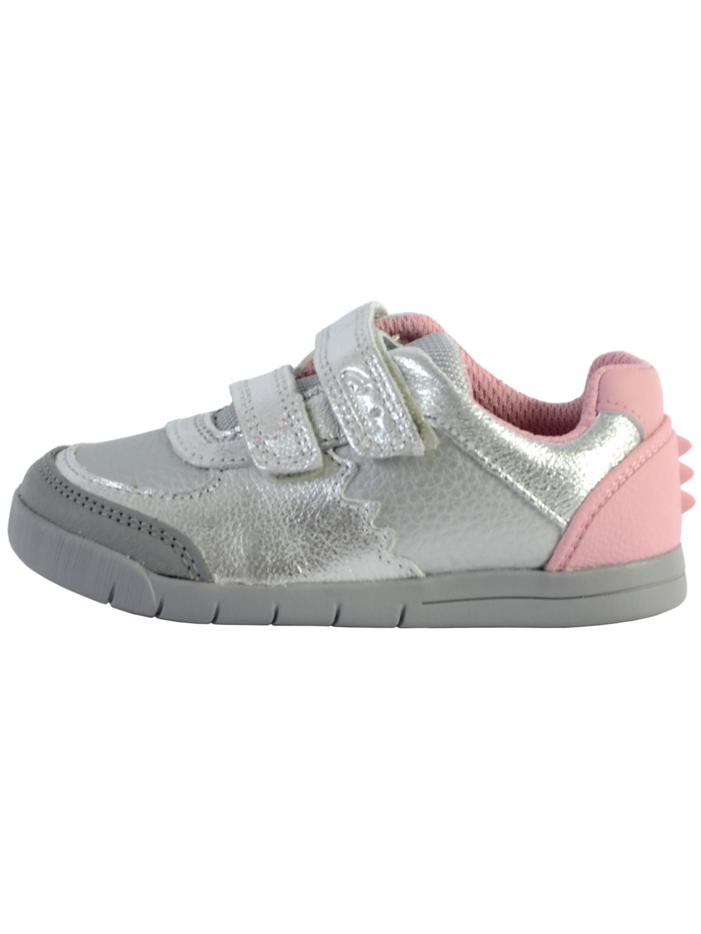 Baskets CLARKS en argent : devant