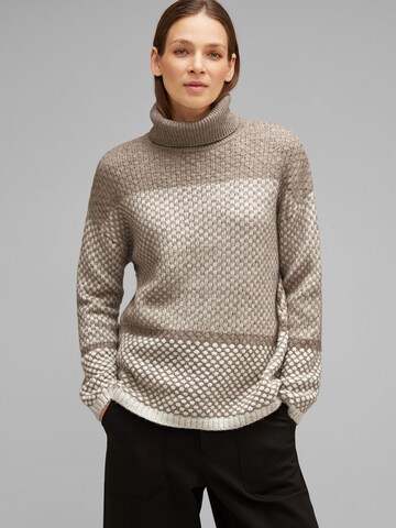 STREET ONE Sweater in Brown: front