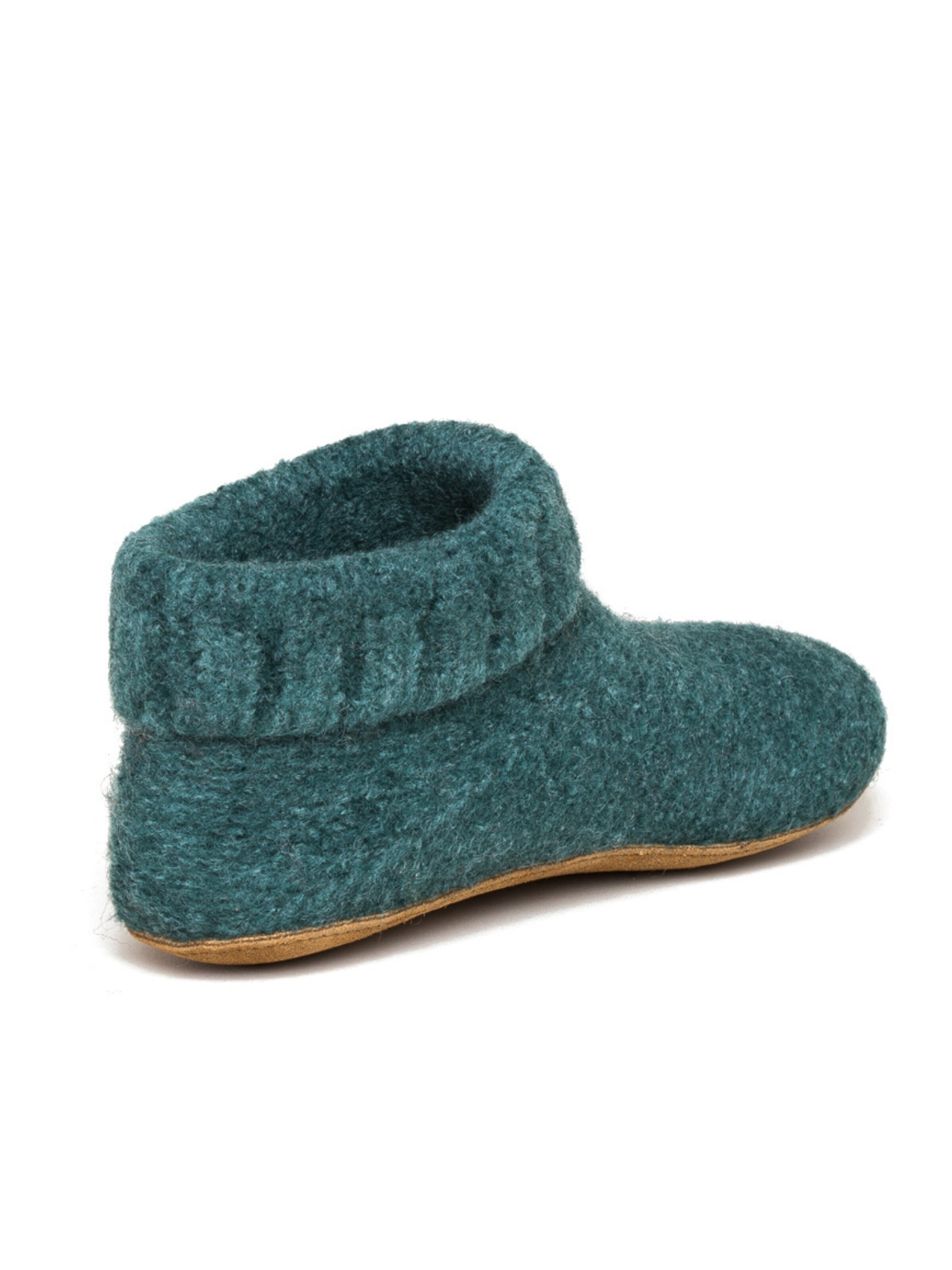 Gottstein Slippers 'Hüttenschuhe Knit Boot' in Green