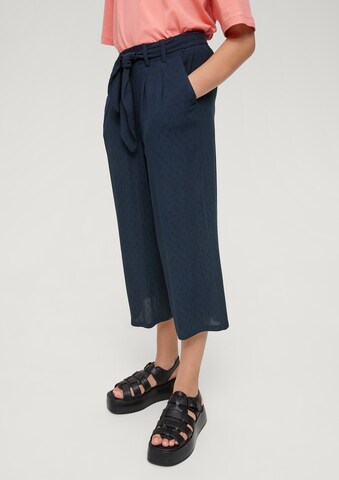s.Oliver Flared Broek in Blauw: voorkant
