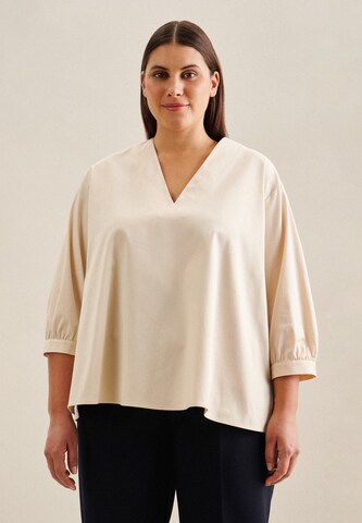 SEIDENSTICKER Blouse 'Schwarze Rose' in Beige: voorkant