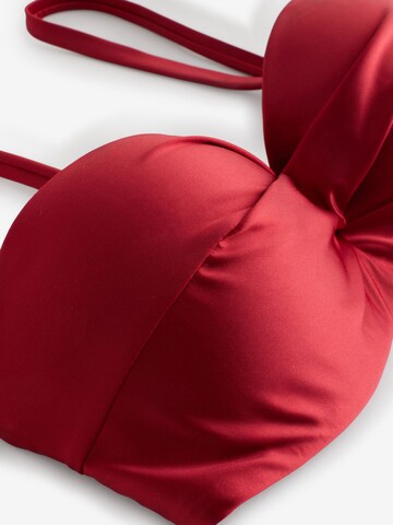 Mint Velvet Bandeau Bikini top in Red