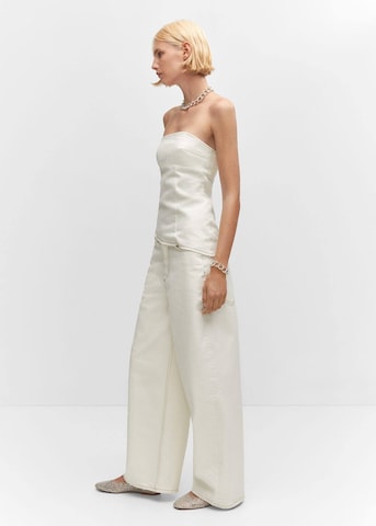 Wide leg Jeans 'gabby' di MANGO in bianco