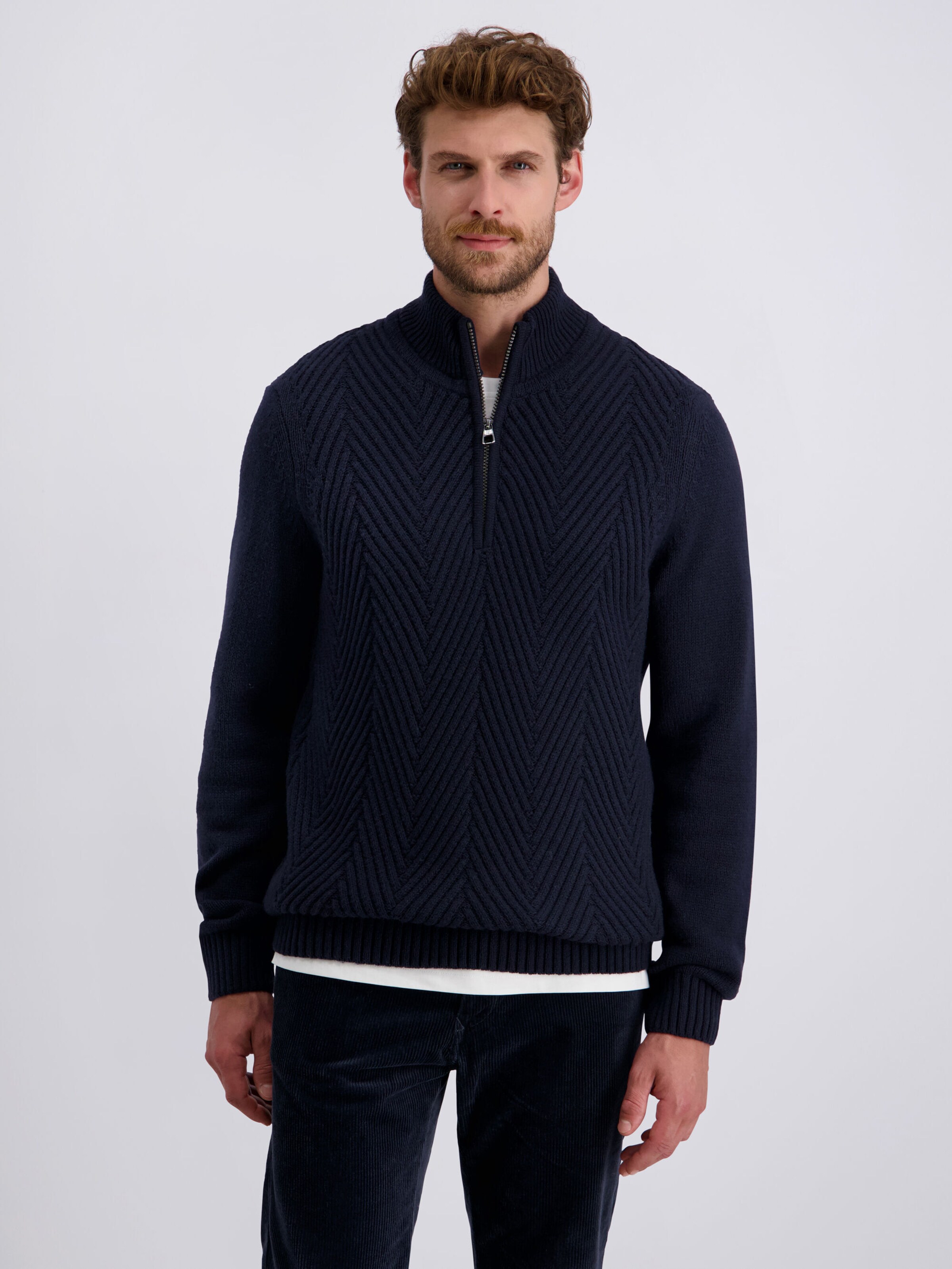 PIERRE CARDIN Pullover, hoher Kragen, lässiger Stil, Regular Fit
