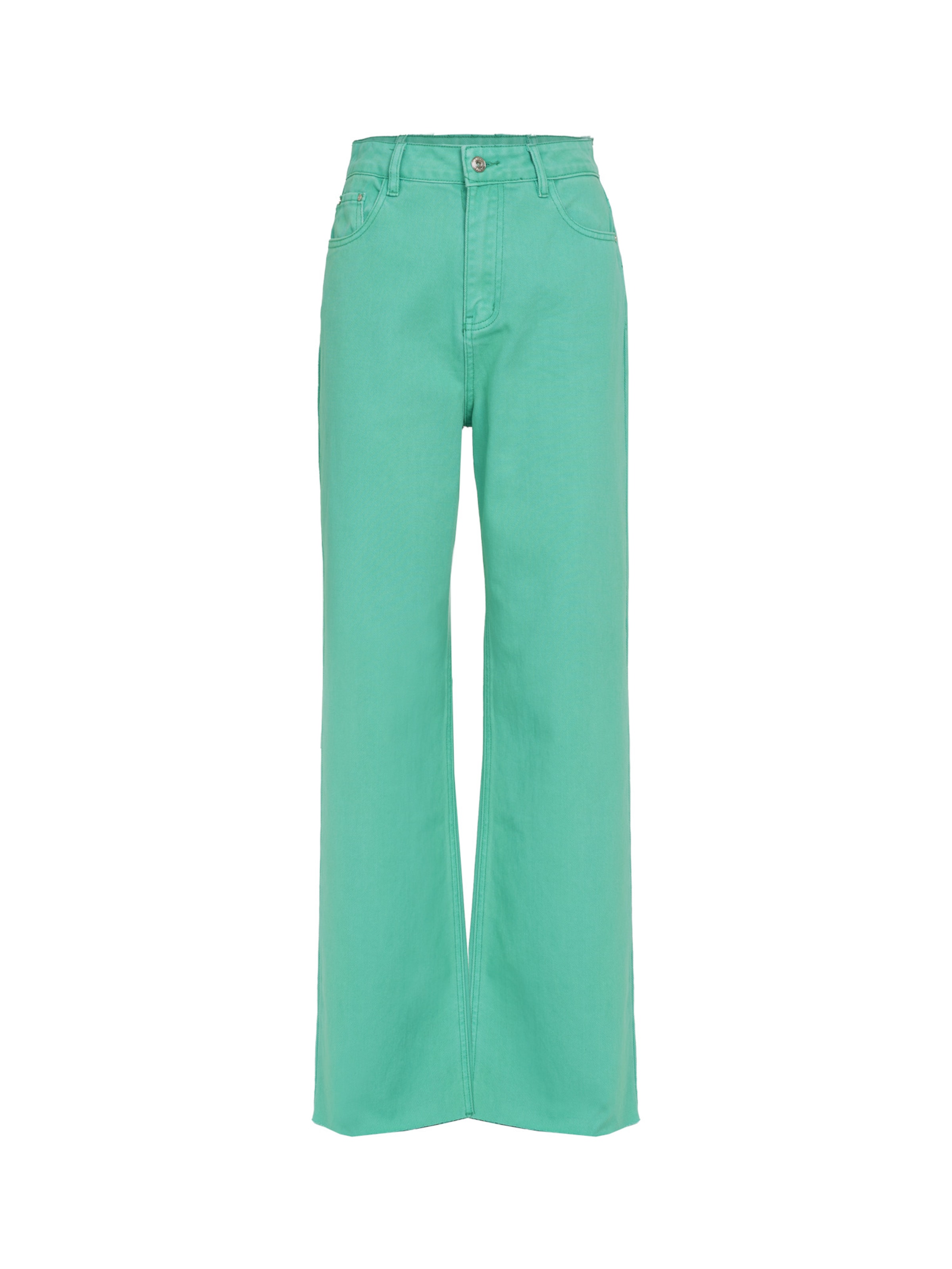 Influencer Wide Leg Farkut värissä vihreä: etupuoli