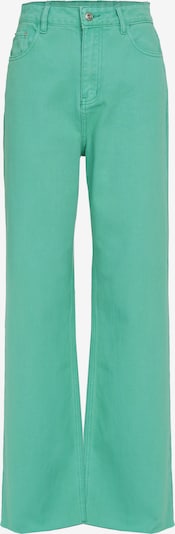 Influencer Jean en turquoise, Vue avec produit