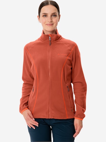 VAUDE Athletic Fleece Jacket 'Rosemoor' in Red: front