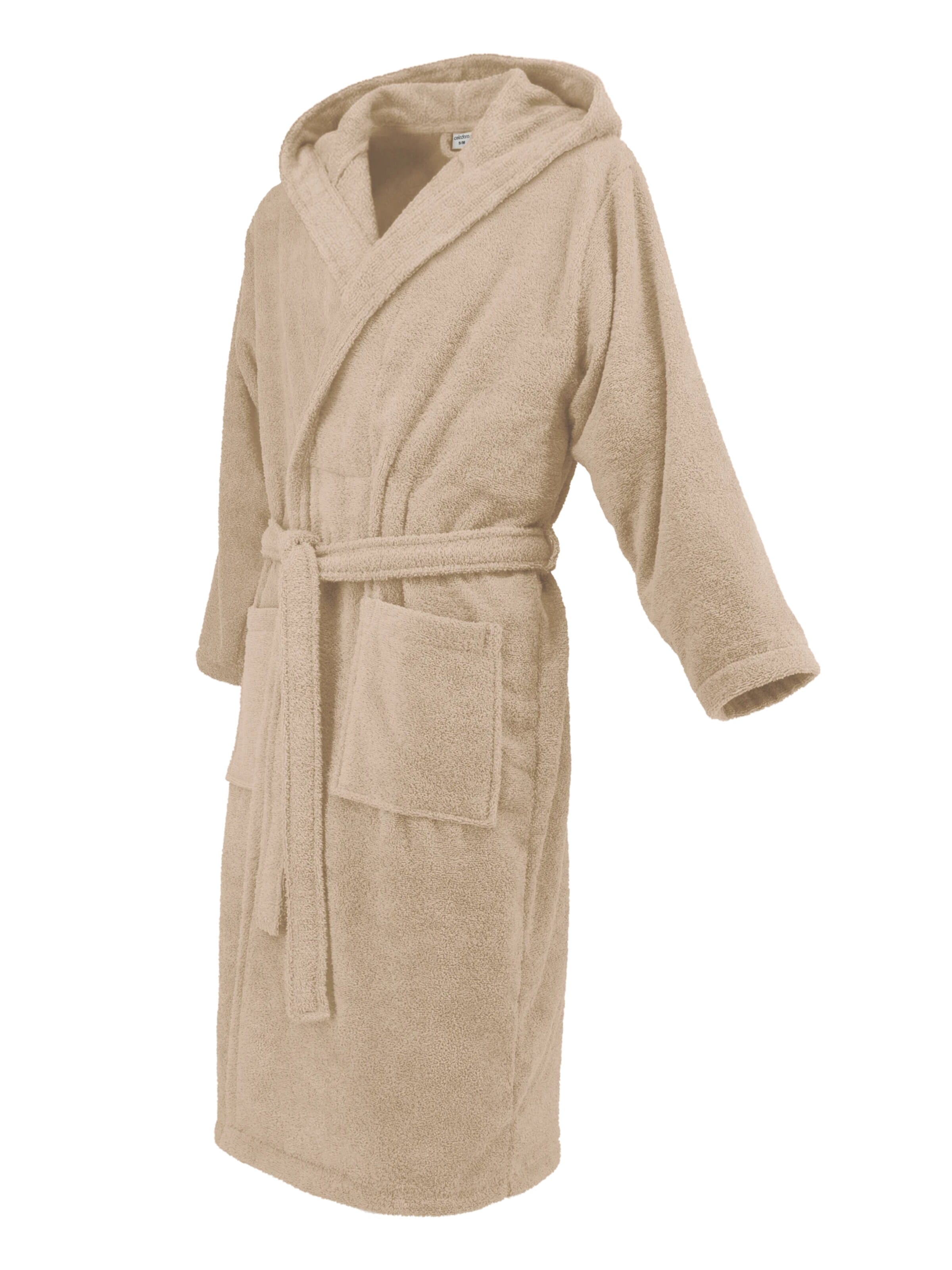 celodoro Long Bathrobe 'Home & Spa Collection' in Beige: front