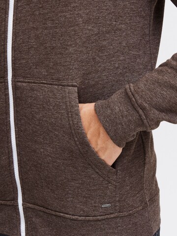 !Solid Zip-Up Hoodie 'Olli' in Brown