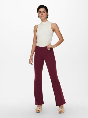 ONLY Flared Broek 'Fever' in Rood