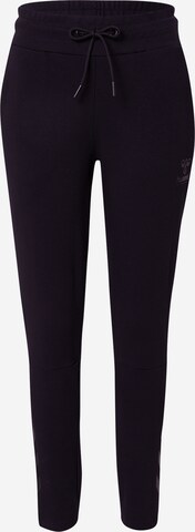 Hummel Slimfit Sportbroek in Zwart: voorkant