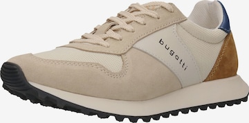 Sneaker bassa di bugatti in beige: frontale