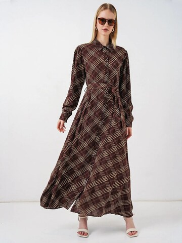 Bigdart Midi Kleid in Braun: Vorderseite
