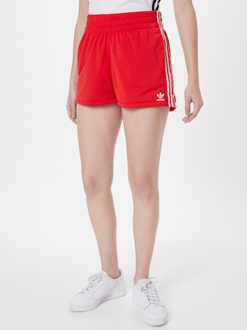 ADIDAS ORIGINALS Regular Trousers '3-Stripes' in Red: front