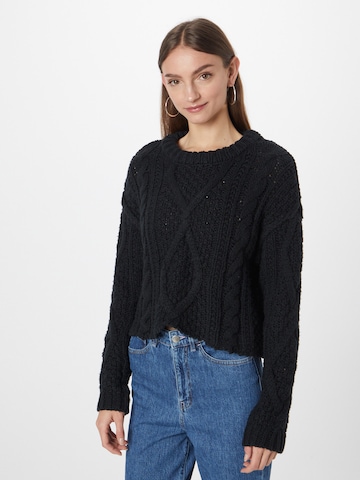 Free People Sweater in Black: front