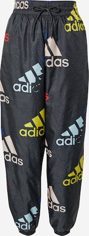 ADIDAS SPORTSWEAR Sportovní kalhoty 'Essentials Multi-Colored Logo Loose Fit ' – šedá: přední strana