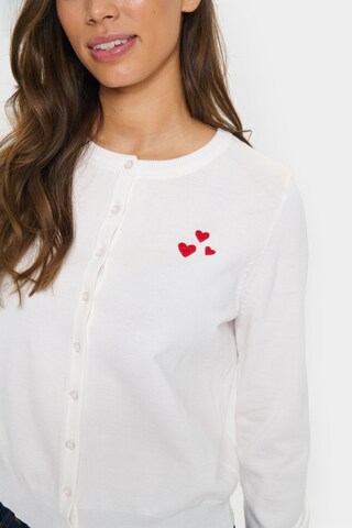 SAINT TROPEZ Cardigan 'Valentina' i hvid
