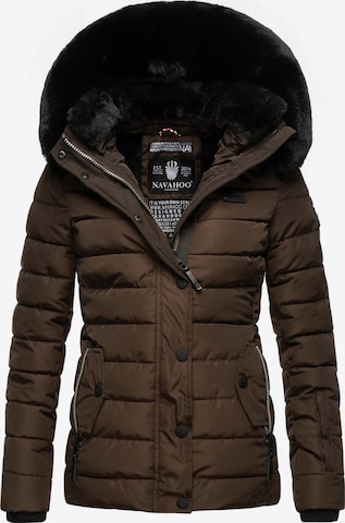 NAVAHOO Winter Jacket 'Milianaa' in Brown: front