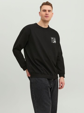 Jack & Jones Plus - Sweatshirt 'Filo' em preto: frente