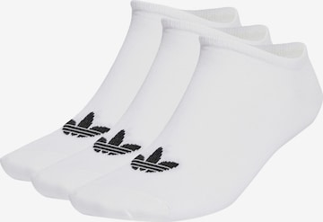 ADIDAS ORIGINALS Κάλτσες 'Trefoil Liner ' σε λευκό: μπροστά