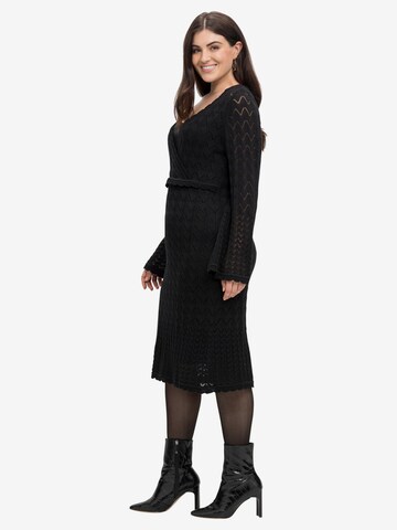 SHEEGO Knitted dress in Black