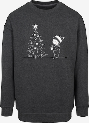 Merchcode Sweatshirt 'Christmas Cute Kid' in Grau: Vorderseite