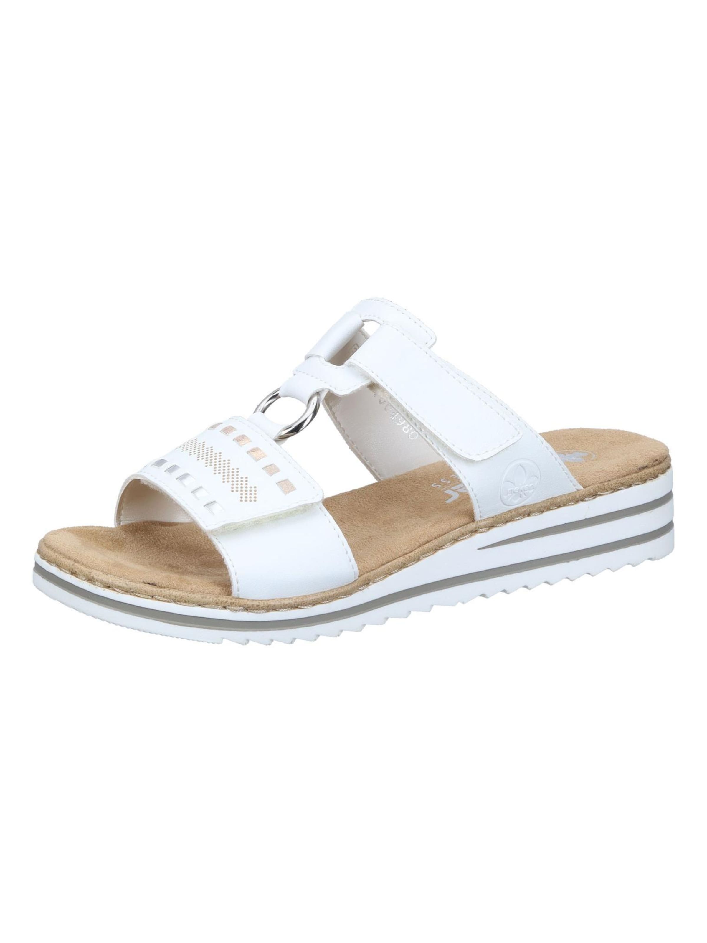 Rieker Mules in White: front