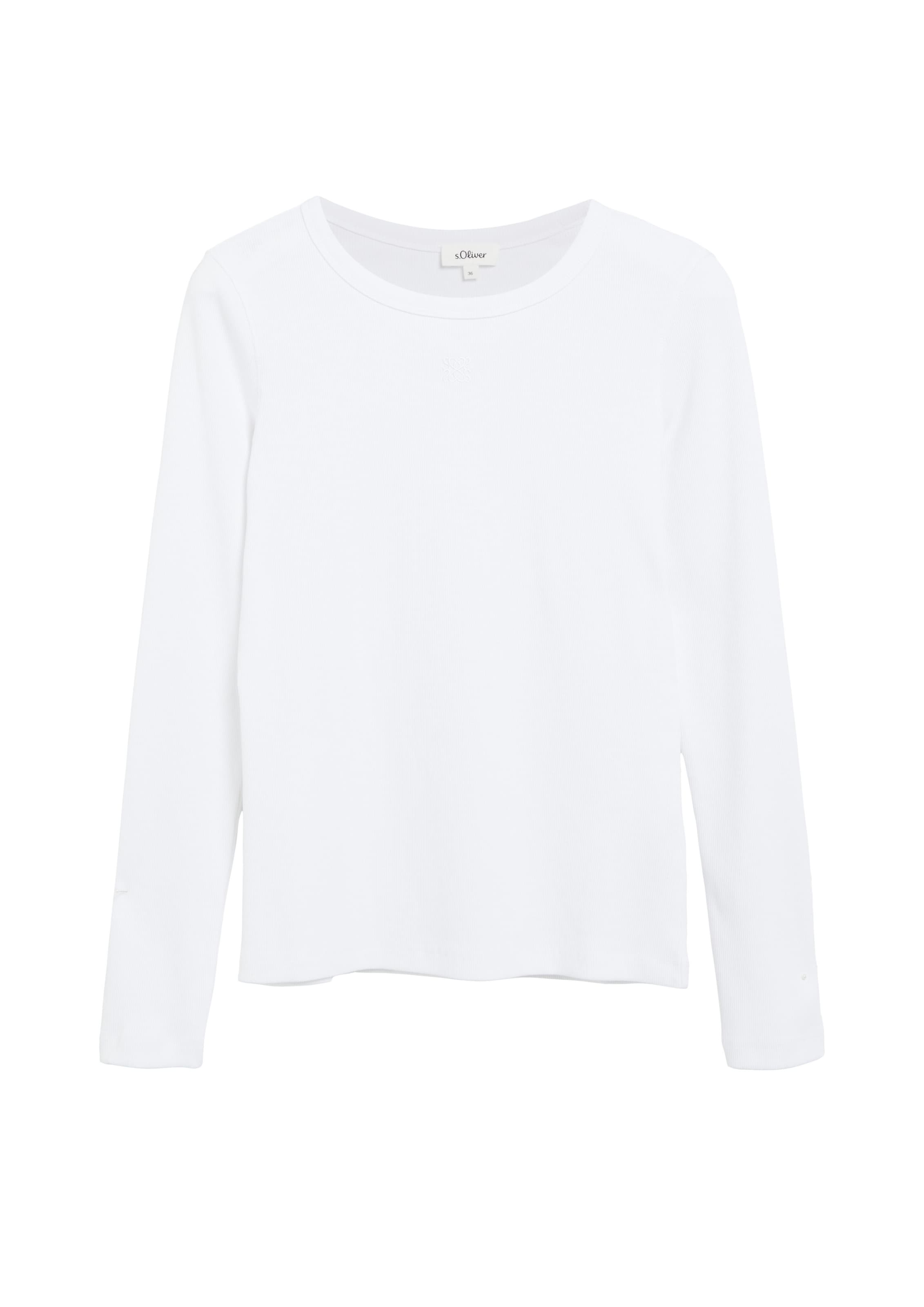 s.Oliver Shirt in Wit: voorkant