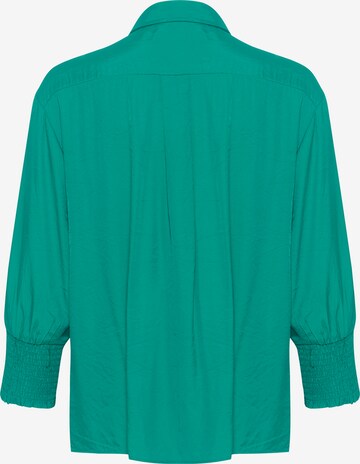 Cream Blouse 'Nola' in Green