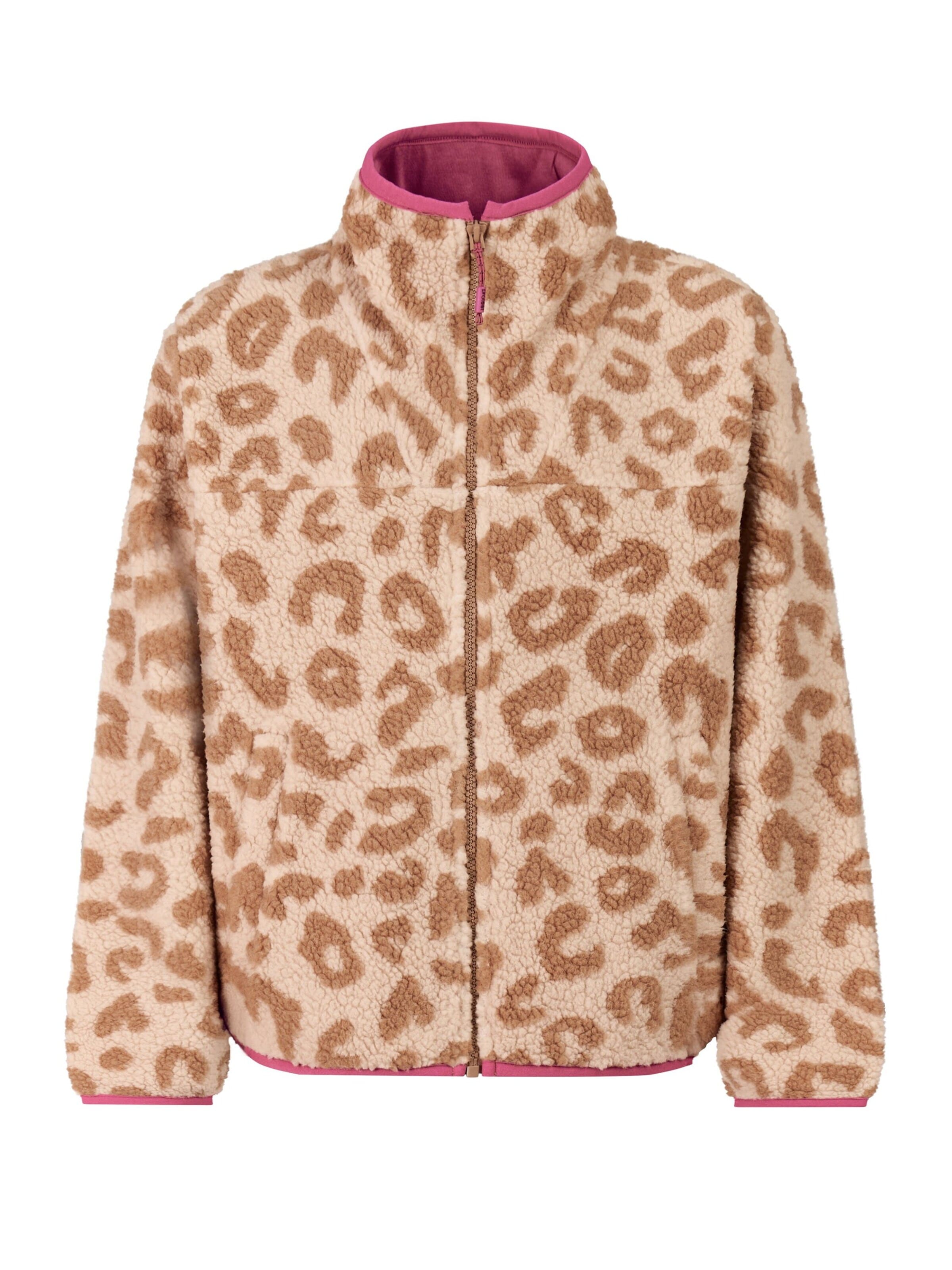 PROTEST Fleece jas 'PRTBlond JR' in Bruin: voorkant