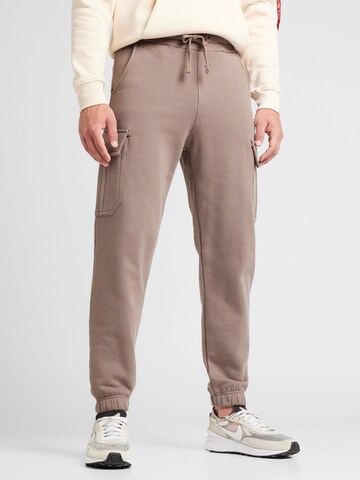 ALPHA INDUSTRIES Конический (Tapered) Брюки-карго в Коричневый: спереди