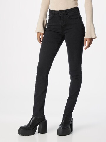 ESPRIT Slimfit Jeans in Zwart: voorkant