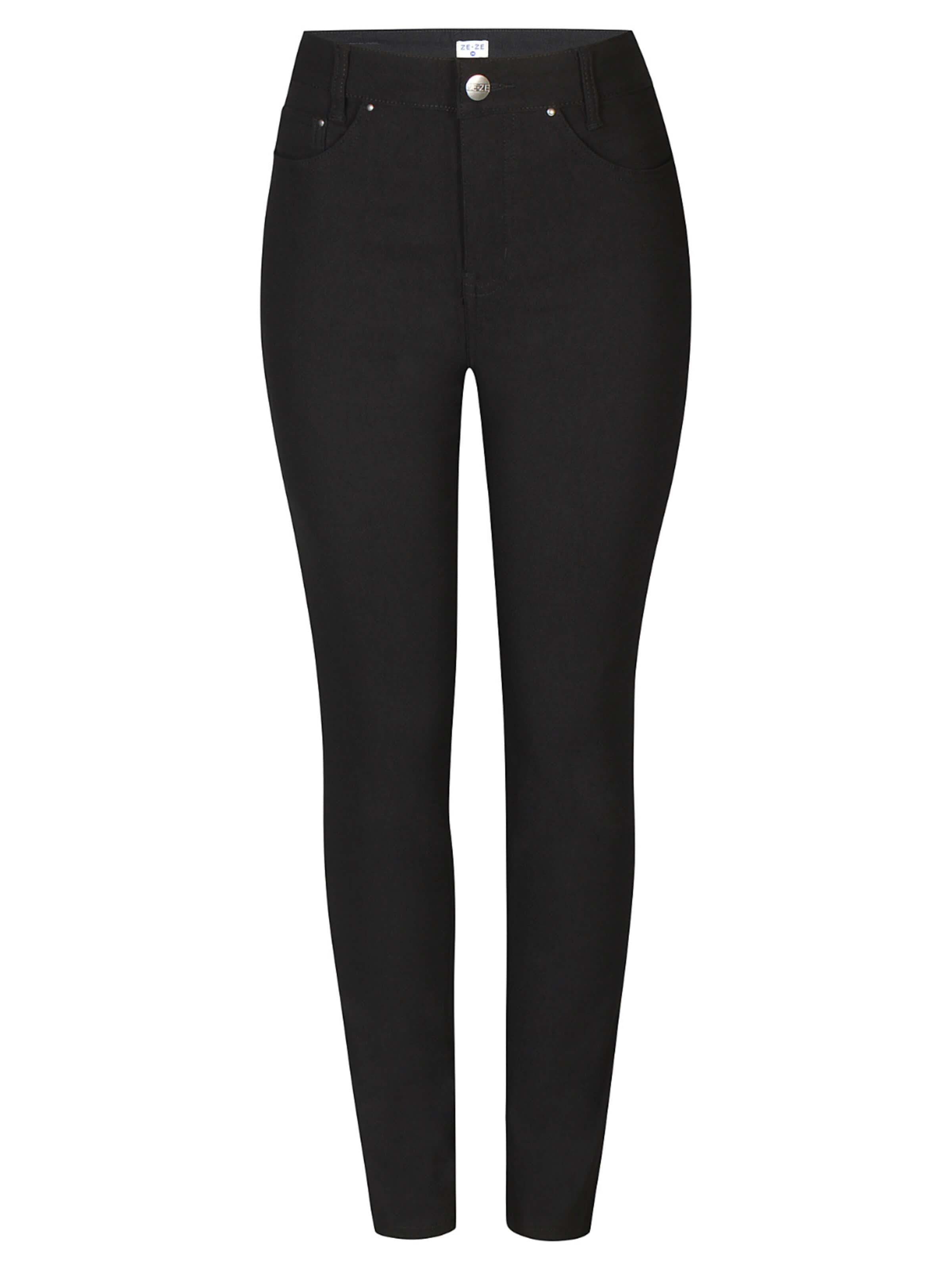 ze-ze Hose 'Shape 3'‌‌‌‌‌‌‌ in Schwarz: Vorderseite