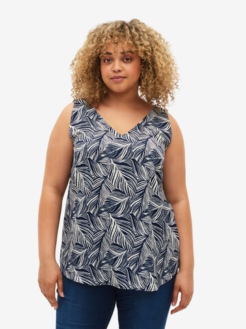 Zizzi - Blusa 'CAANNI' em azul: frente