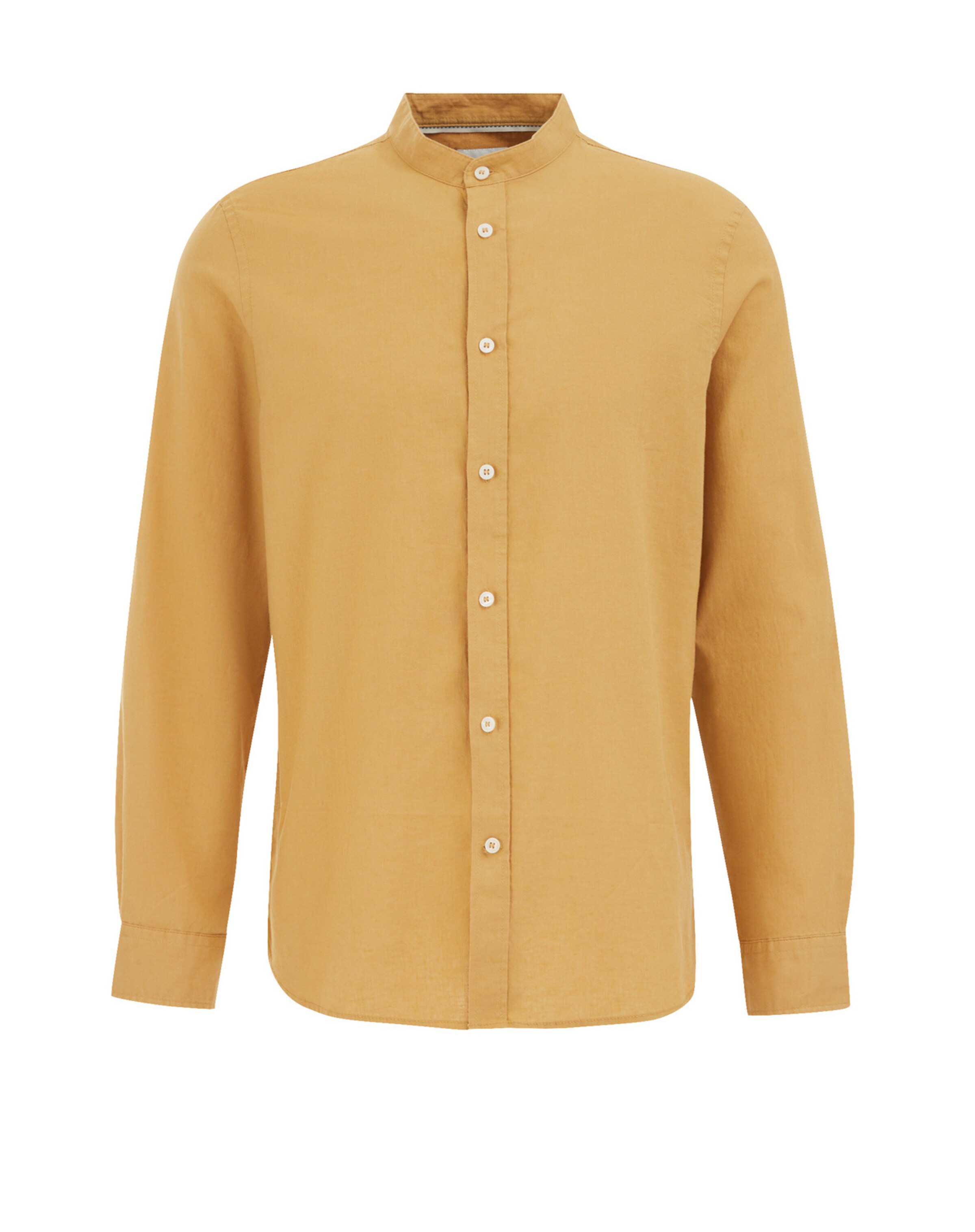 Slim fit Camicia di WE Fashion in giallo: frontale