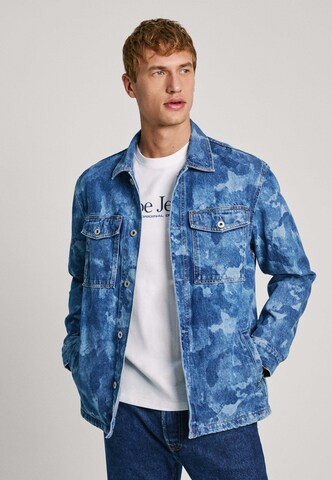 Pepe Jeans Regular Fit Hemd 'EATON' in Blau: Vorderseite