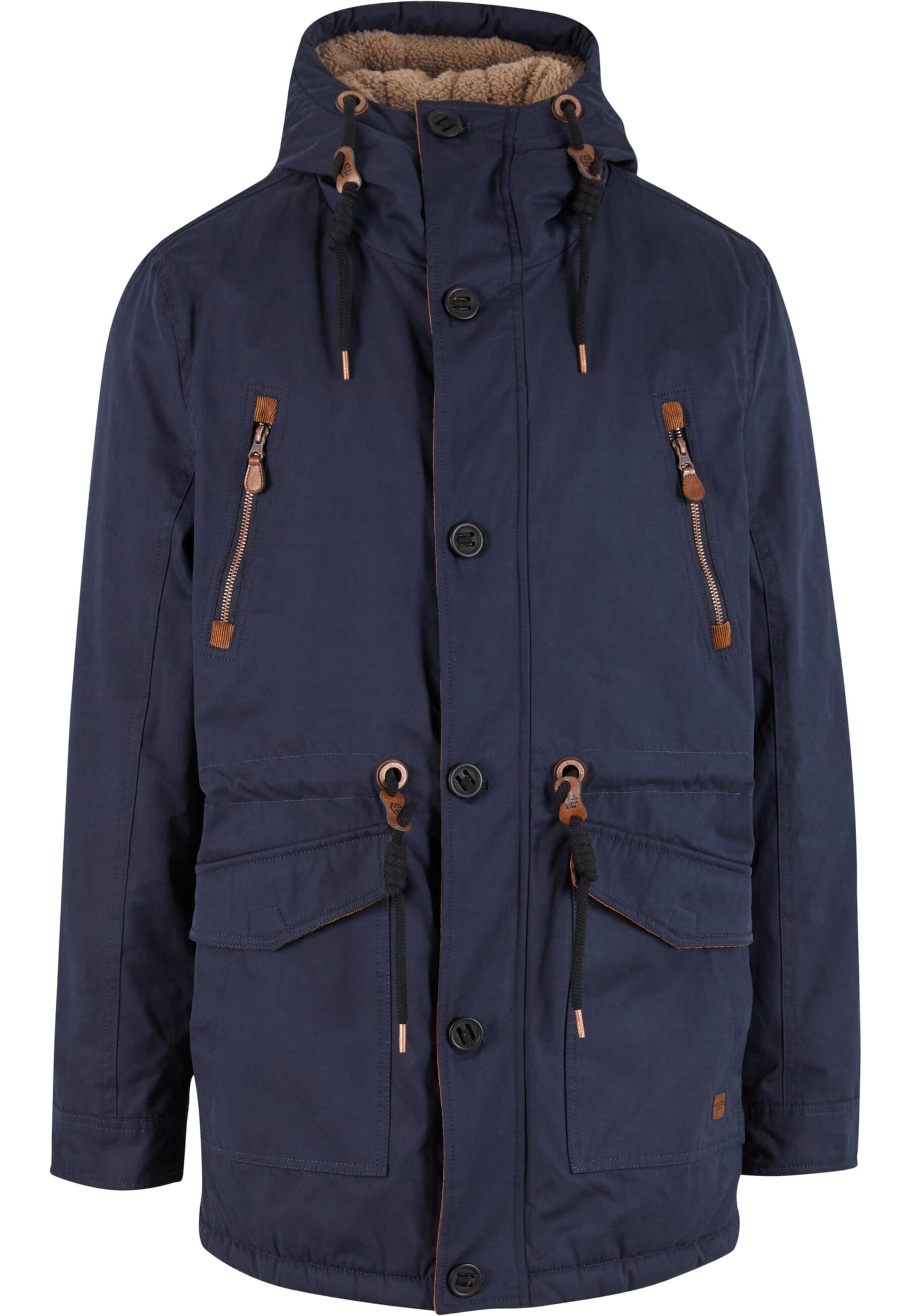 INDICODE JEANS Winter jacket 'Gilles' in Blue: front
