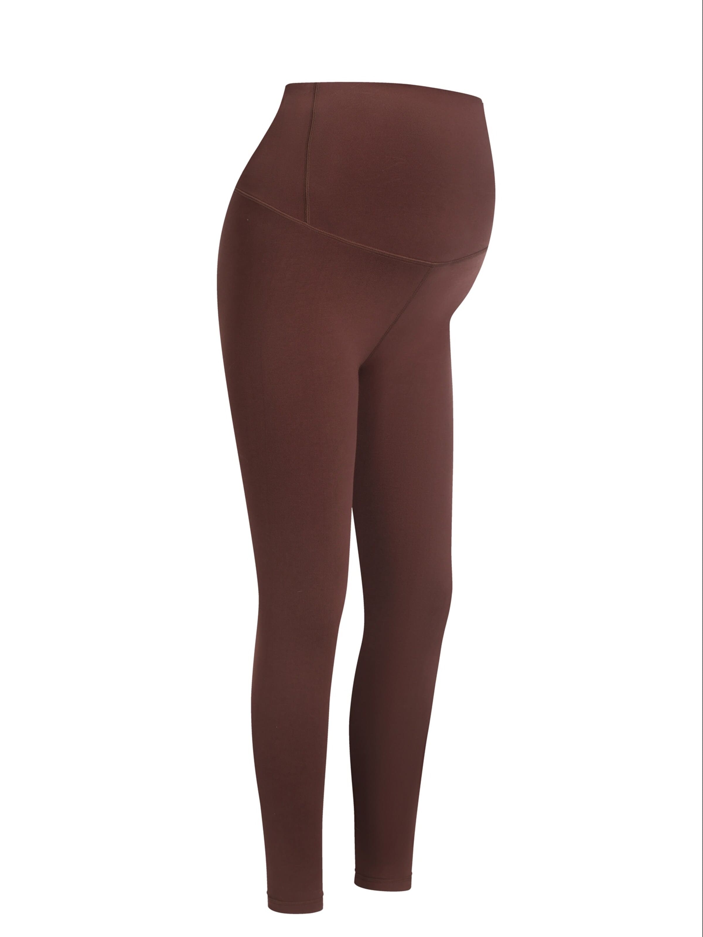 Skinny Leggings 'Seamless Umstandsleggings mit hohem Bund' cfab (formerly creamy fabrics) en marron : devant