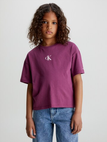 T-Shirt Calvin Klein Jeans en violet : devant