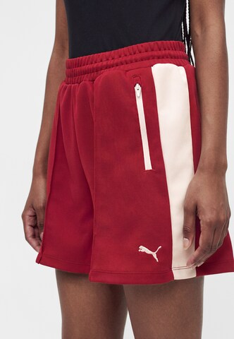 PUMA - Loosefit Calças de desporto 'T7' em rosa