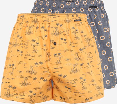 SCHIESSER Boxershorts in de kleur Blauw denim / Geel, Productweergave